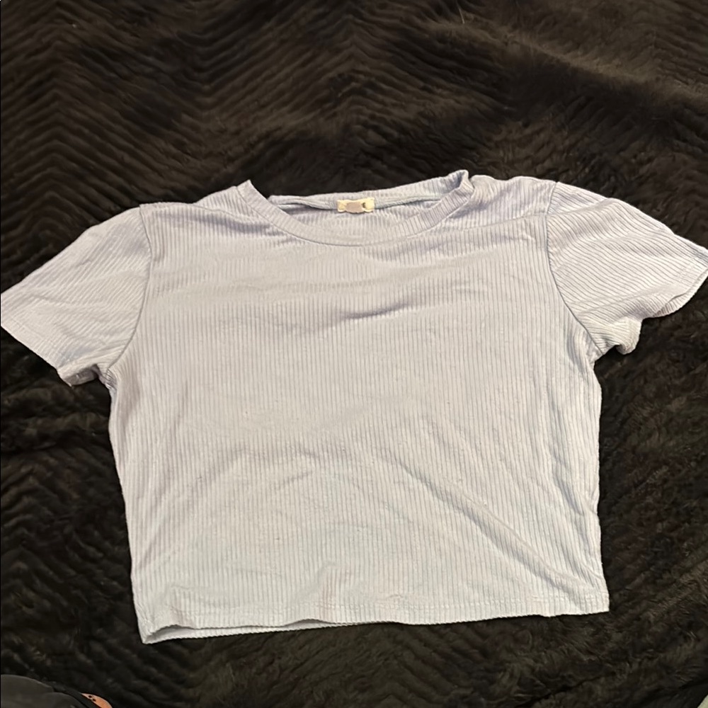 Women's Light Blue Striped Top